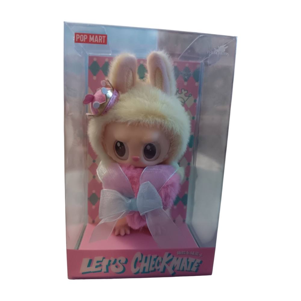 Pop Mart Adorable Bunny Plush Toy in Pink and Cream